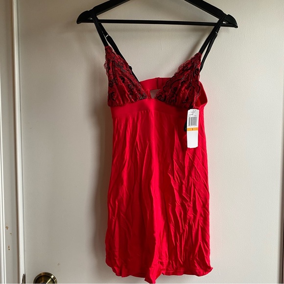 JEZEBEL Women's Demure Chemise in tango red size S NEW - Picture 6 of 7